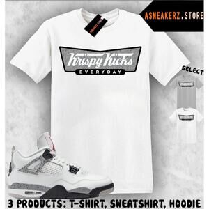 Tee Shirt Matching Aj 4 White Cement To Match Krispy Kicks T-Shirt